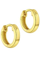 exquisite classic style silver huggie hoop baby earrings